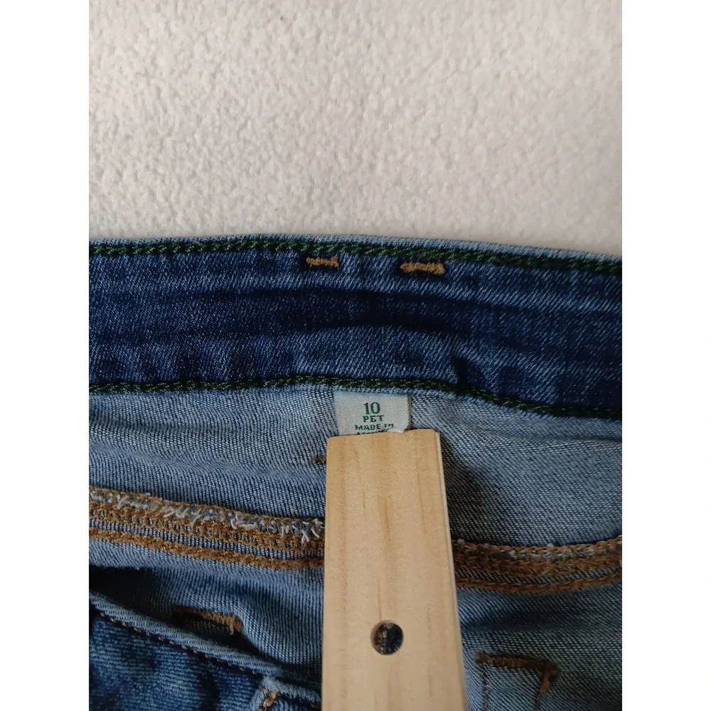 LL Bean BeanFlex Straight Leg Favorite Fit Jeans‎ Blue 10 Petite 508215